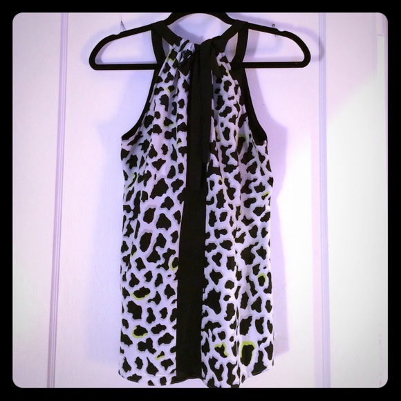 B&W leopard print blouse