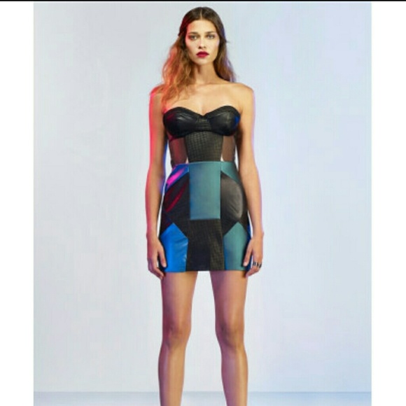 Nasty Gal Collection Division Leather Dress