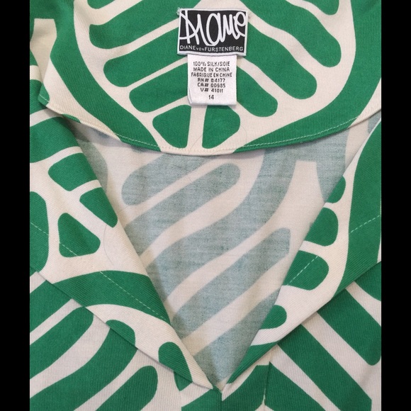 Diane Von Furstenberg Leaf-Print Shift Dress🌿🌿🌿 - Picture 3 of 3