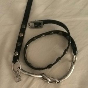 Armani Exchange leather bracelet