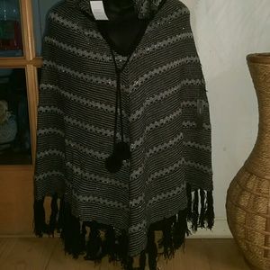 $45-BCBGMaxazria hooded poncho