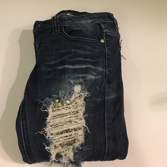 Gold jeans