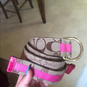 Coach reversible monogram belt