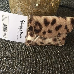 Alice and Olivia envelope dusty leopard pouch