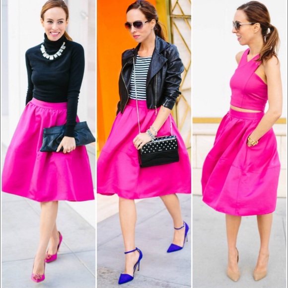 Brand New Express High Waisted Pink Skirt