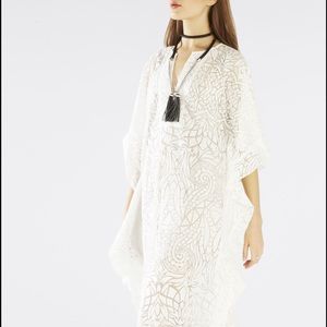 BCBG Dameka Ruffled Long Kaftan Dress