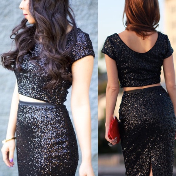 Sequin Crop Top