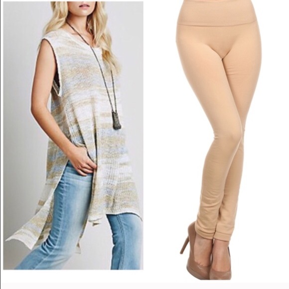 Burgundy High Waist Tummy Control Leggings - Picture 3 of 4