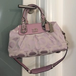 Coach Ashley Sateen Monogram Satchel