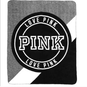 VS PINK Grey Plush blanket
