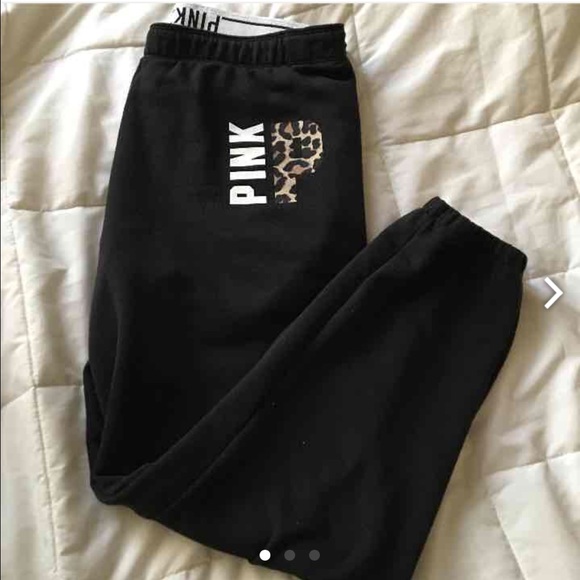 Victoria secret black leopard sweats