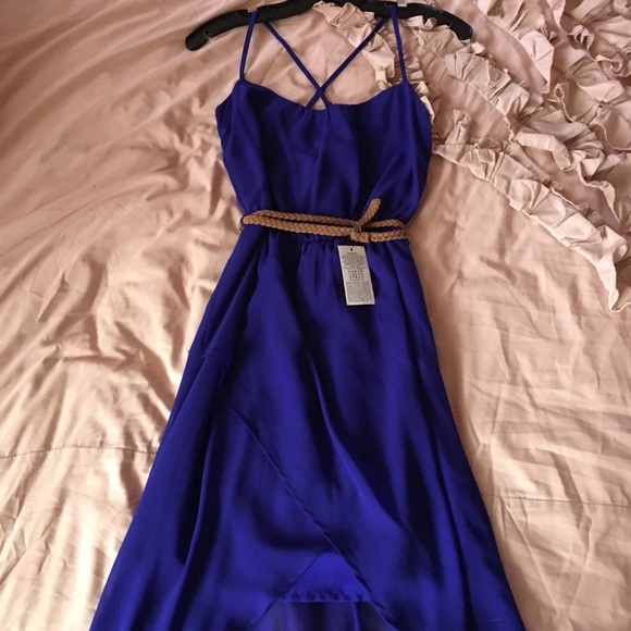 Zara High-Low Blue-Purple Dress - Picture 2 of 4