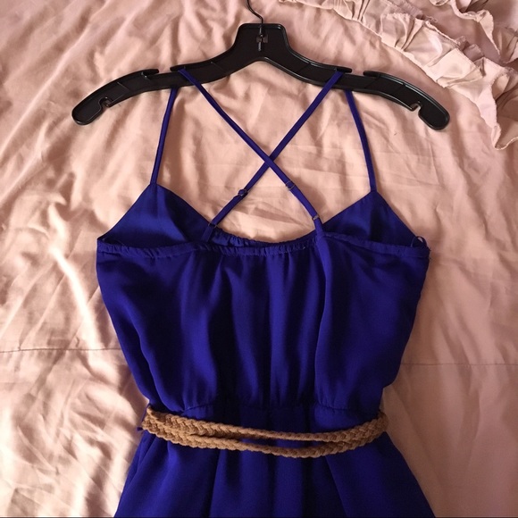 Zara High-Low Blue-Purple Dress - Picture 3 of 4