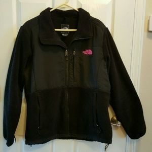 Black and pink ribbon Northface denali