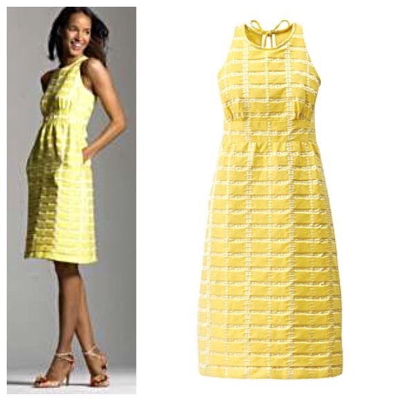 J. Crew Collection Yellow Daisy Print Dress