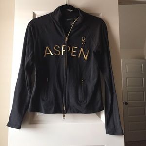 Victoria's Secret "Aspen Angel" black zip up M