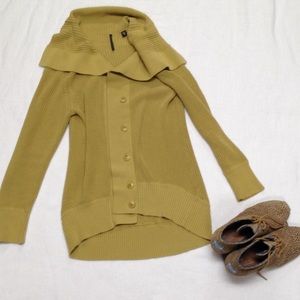 Issa & co high low button up cardigan