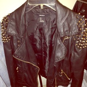Forever 21 Studded Leather Jacket