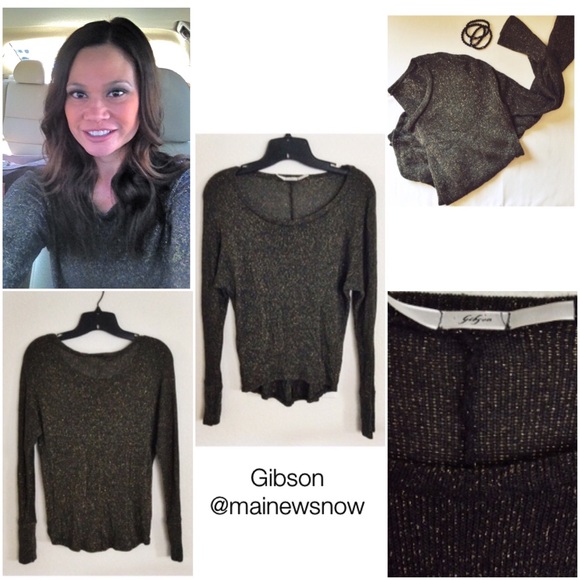Gibson brand: Metallic Flickered Sweater, Sz: SM