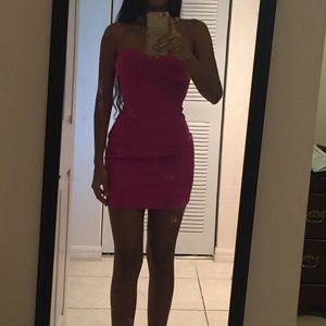 Pink mini dress