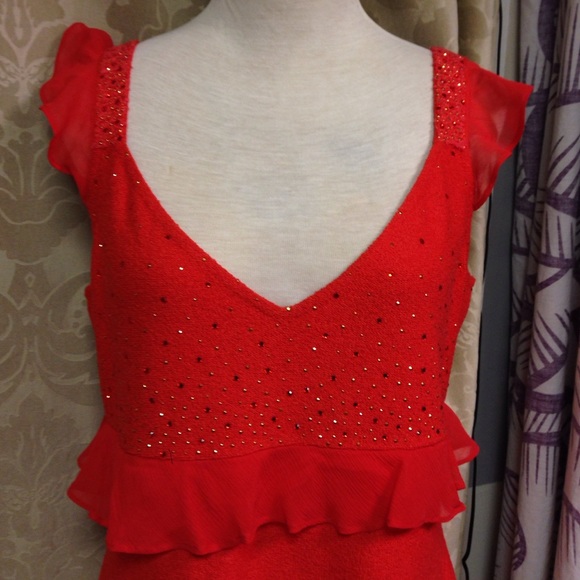 NWT St. John Coral Knit Beaded Dress Size 14 $1295 - Picture 2 of 4