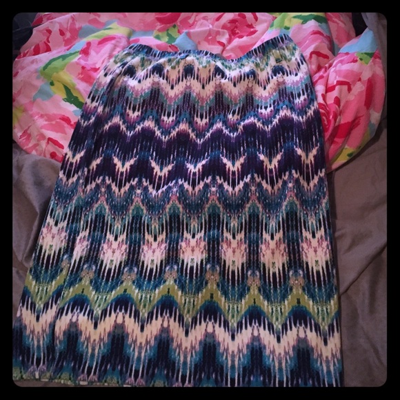 Colorful pencil skirt NWT