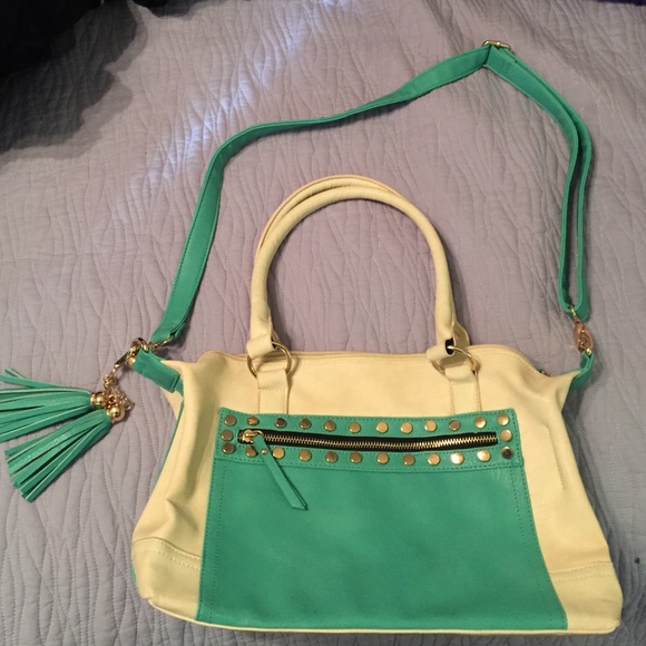 purse (w/ long strap to make it over the shoulder)