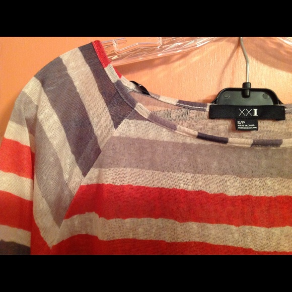 XXI Stripe banded top with pocket