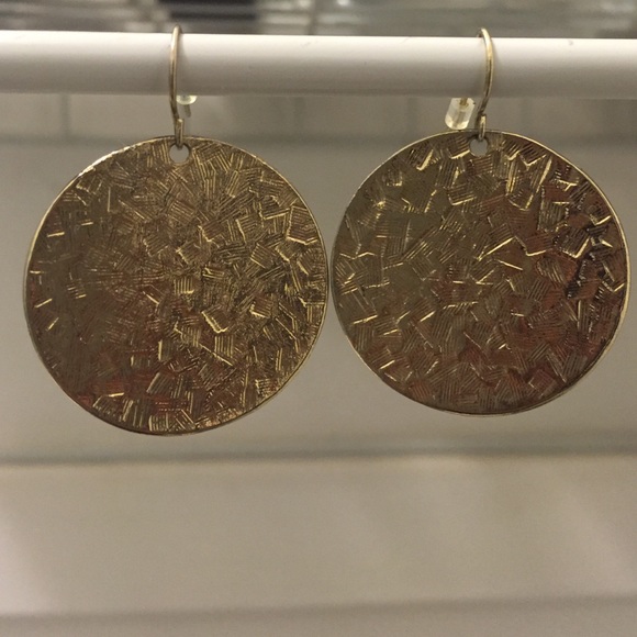 Round Gold Plated Earrings