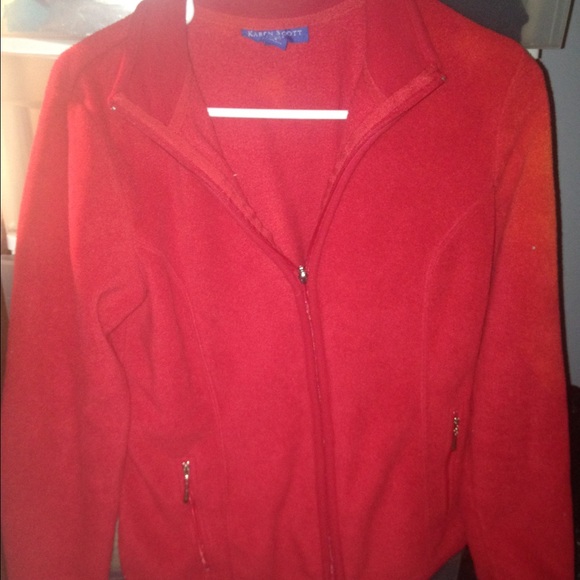 Red fleece jacket