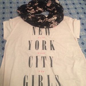 2FOR$10 scarf and pink top