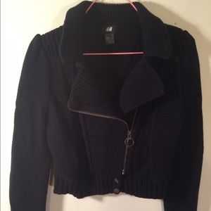 H&M Black Sweater Jacket