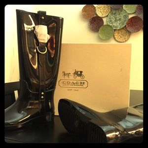 NIB Coach rain boots