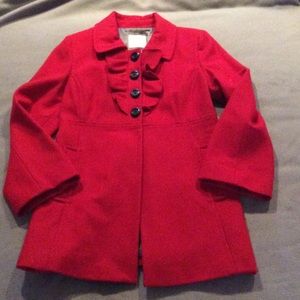 Old Navy red wool coat. Sz M