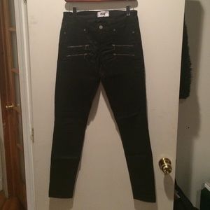 Paige black coated skinny denim size: 26