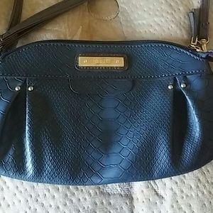 Small blue snake skin purse