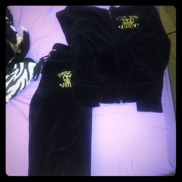 Juicy couture 2pc black sweatsuit