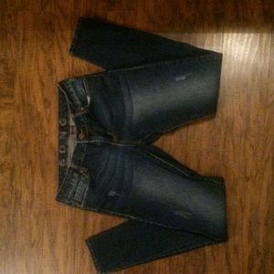 Dark wash skinny jeans