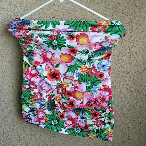 Floral tube top