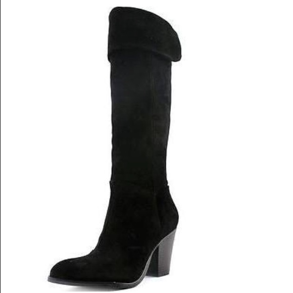 Rachel Roy black suede boots