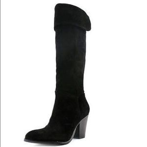 Rachel Roy black suede boots