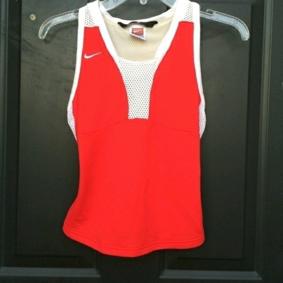 Red nike workout tank