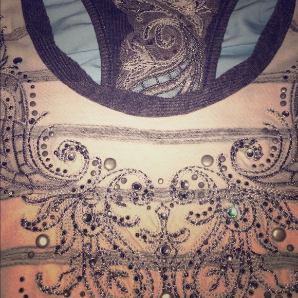 Beautiful Paisley Razorback/Tank top. Miss Me