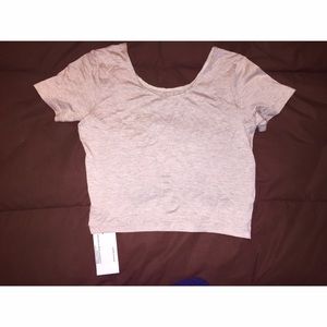 American Apparel cotton spandex jersey crop tee