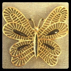 Vintage Golden Butterfly Brooch/Pendant
