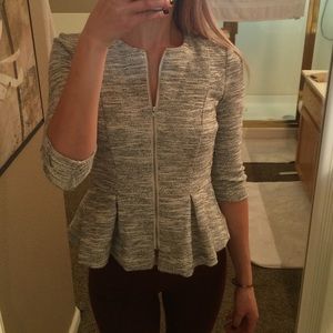 Tweed peplum blazer