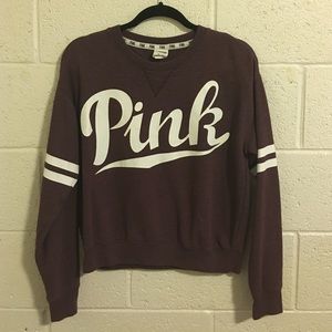 Victoria's Secret PINK varsity maroon sweatshirt