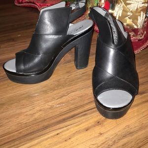 Black platform heels