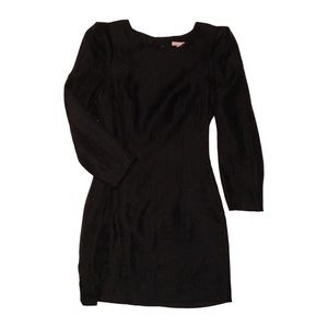 Long Sleeve Black Mini Cocktail Dress
