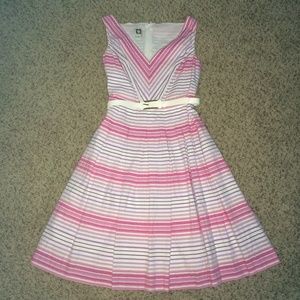 💗 Anne Klein Striped Pink Dress 💗